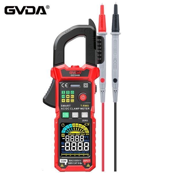 Zangenmessgeräte GVDA Digitales Zangenmessgerät Multimeter Auto Range True RMS NCV DC AC Spannung Einschaltstrom Temperatur Tester Automatisches Voltmeter 230516