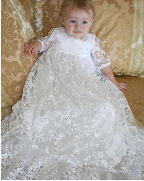 Mädchen Kleider Geboren Baby Mädchen Kleidung Baumwolle Prinzessin Taufe Kleid Infant Hochzeit Taufe Vestidos 0 3 6 Monate