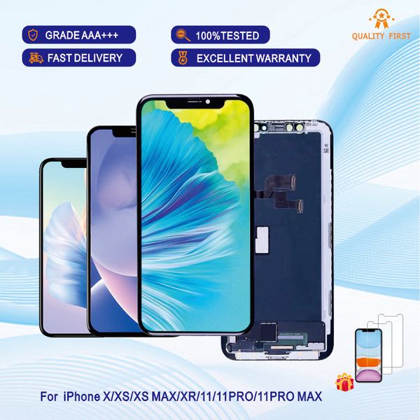 Оптовая rj incell Quality AAA +++ Panels ЖК -дисплей для iPhone XS Touch Digitizer Complete Screen с заменой сборки рамы