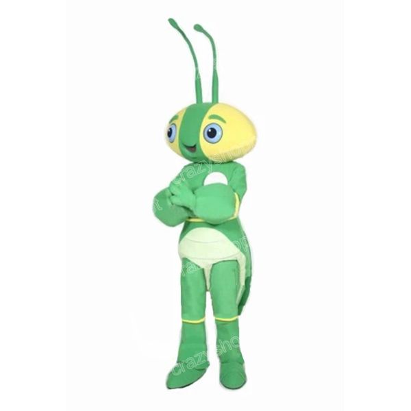 Halloween Green Ant Mascot Costume de desenho animado Roupas de caráter de Natal Carnaval unissex Adultos Vestido de festa de aniversário de carnaval