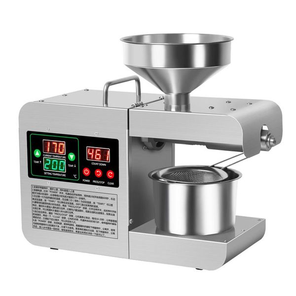 Slicer 600W 220 V Büyük Dijital Dismal Mutfak Akıllı Elektrik Yağ Pres Makinesi Aile Yağı Ekstraktörü Sağlıklı Yağ Pres Makinesi