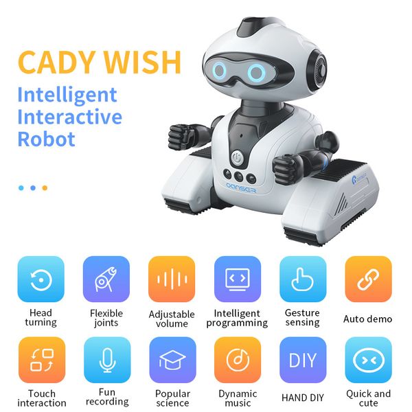 2023 JJRC R22 robot elettrico telecomandato bambini intelligenza scienza educazione induzione interattiva danza programmazione giocattolo regalo