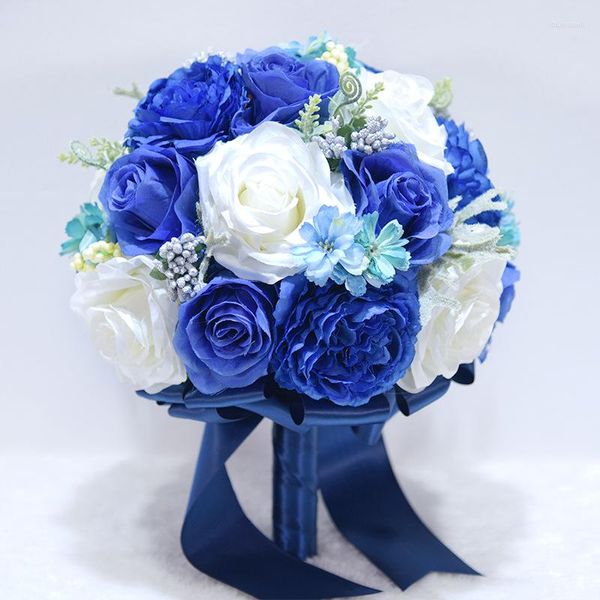 Flores decorativas Bouquet Boutonniere e Wrist Decor de casa de flores Artificial