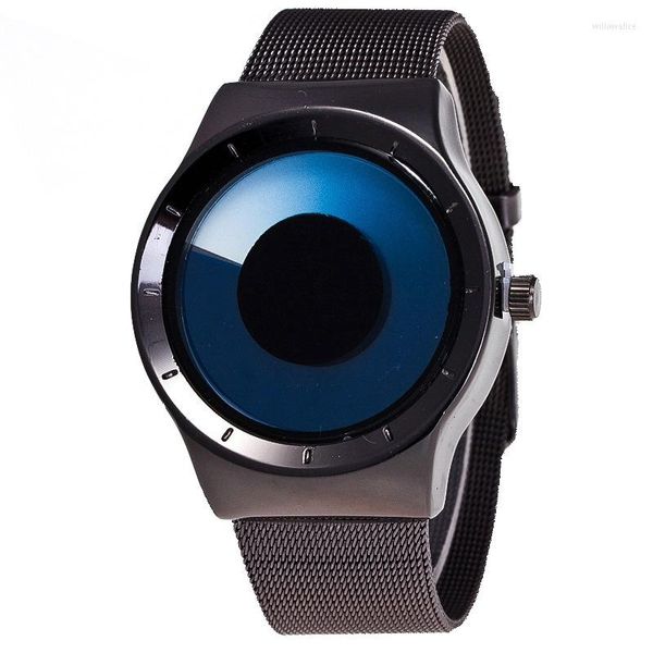 Orologi da polso Orologio da donna di lusso Acciaio inossidabile Swirl Scolorimento Puntatore Moda Orologi da uomo Abbigliamento formale Regalo Orologio al quarzo