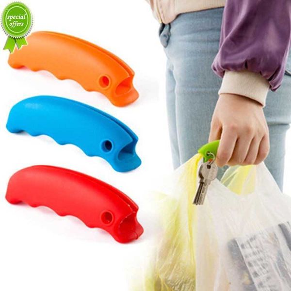 1pc Shopping Bag Menzione Piatto per proteggere le mani Portatile Viaggio in silicone Supporto per borsa della spesa Maniglia Carrier Lock Shopping Bag Piatto