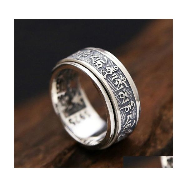 Полосы колец Таиланд Sier Real 925 Sterling Ring Men