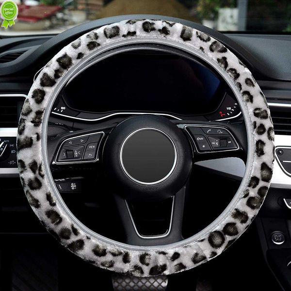 New Fashion Car Directing Wheel Capa Vollant Plelight Leopard Print Braid On The Direching Wheel Funda Volante 3 Color