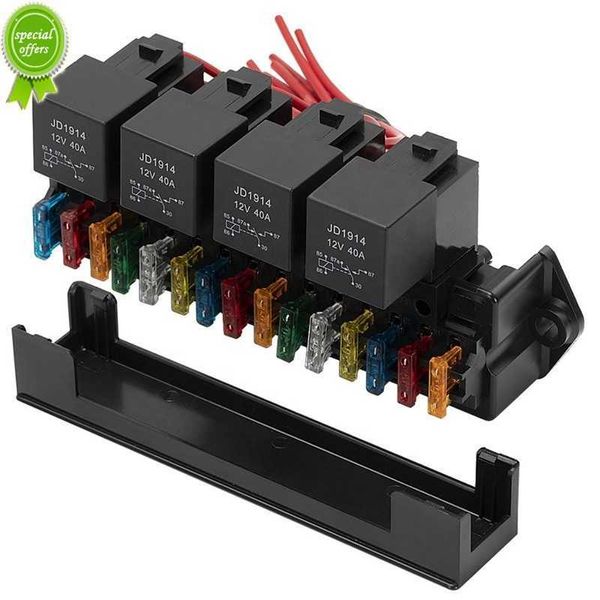 Новый 15-Way Blade Fuse Box Multi-Circuit Assembly Control держатель предохранителей с реле и проводными для лодки автомобильного грузовика.