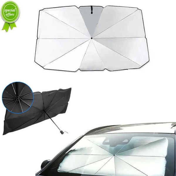 Neue Auto Frontscheibe Sonnenschirm Regenschirm Auto Sonnenblende Silber Anti UV Falten Auto Regenschirm Faltbare Auto Hinten Fenster Sonnenschirm