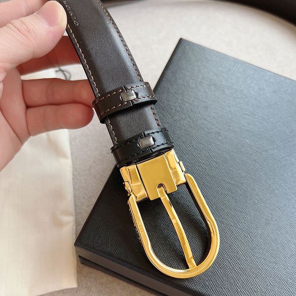 Cinturão de couro de lazer sênior Pequenos empresários elegantes fáceis de combinar com ornamentos largura de correia 30 mm com caixa original
