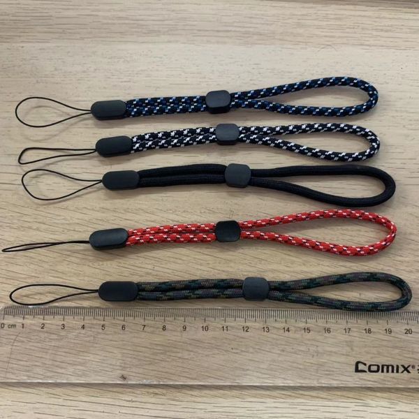 Telefon için ayarlanabilir bilek askısı el kordonu iPhone Samsung mobil kamera GoPro USB flaş sürücüleri anahtarlar Keycord Keychain Landyard