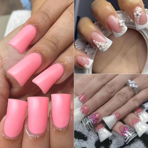 Falso unhas 500pcs/saco lindas dicas de acrílico de acrílico Peda de pato estilo DIY Pressione