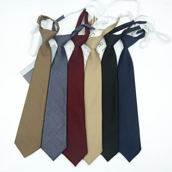 Fliegen 34 7 cm akademischen Stil JK Uniform Retro solide Baumwolle faule Lederkrawatte für Frau Party Casual Daily Wear Krawatte