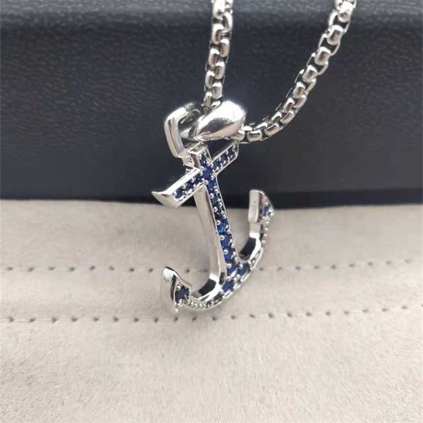 Ожерелья женские дизайнерские ожерелья с любовью ожерелья женские S925 Подвеска-шкатулка-цепочка серебряная цепочка для вечеринки крест лодка якорь сглаз с узором слайд