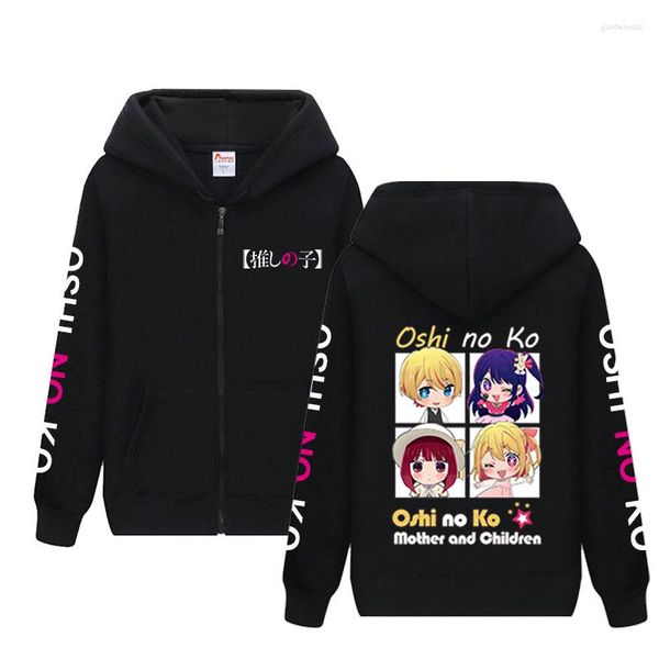 Мужские толстовины аниме Oshi no ko Zip up up up hoodie Женщины мужчина графическая толстовка Y2K Hip Hop Ai Hoshino Cosplay Cosplay