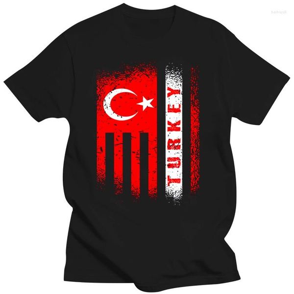 Erkek Tişörtleri Türkiye Bayrağı Hediyesi İstanbul Izmir Gömlek Kawaii Giyim Erkekler Tshirt Kırışıklık Karşıtı Pamuk Euro Boyutu S-5XL