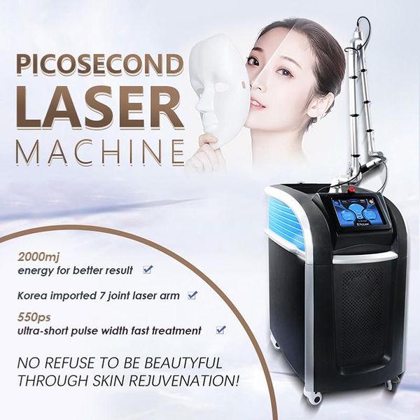 Сразу же результат Pico Laser Pico Second Machine Professional Medical Lasers Прычье пятно пигментация Удаление 755 нм.