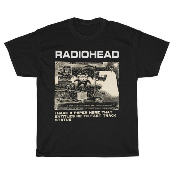 Men s t Camisetas Kaus gambar Radiohead Untuk pria kasual retro atasan lengan pendek katun 100 musim panas panas streetwear batu pakaian y2k 230517