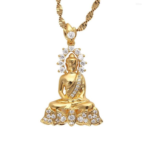 Correntes Tibetano vintage Amitabha Buddha Buddhist Pingente Jóias para Mulheres