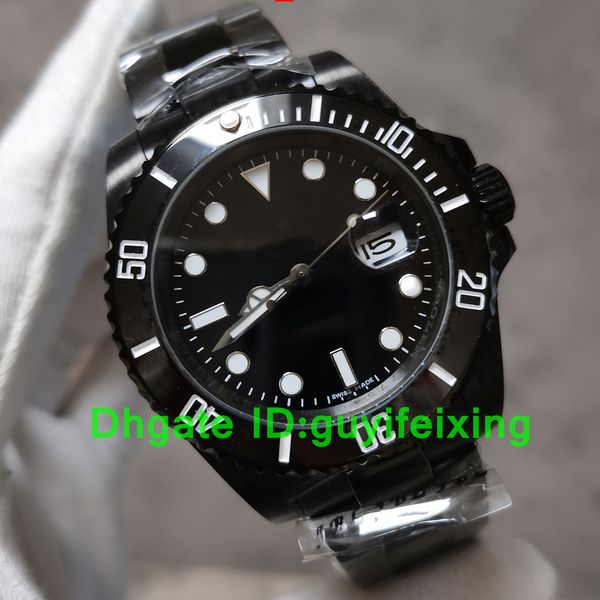 Herren-Designeruhren, automatische mechanische Uhr, komplett schwarzes Armband, 40 mm, 2813-Uhrwerk, 116610LN, 116610 wasserdicht, leuchtende SUB-Uhr, 126613, 114060, 126610 Montre