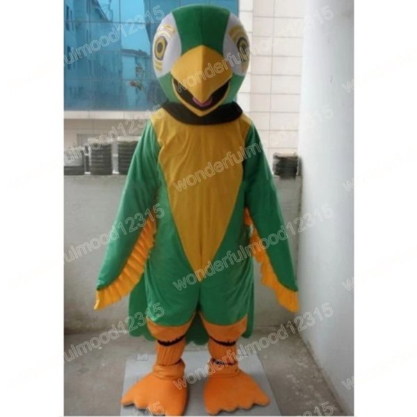 Performance Green Parrot Mascot Fantas