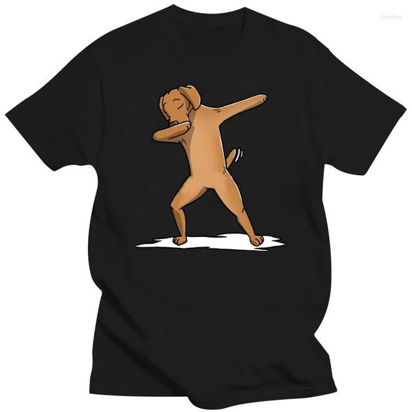 Camiseta masculina tshirt manga curta engraçada dabbing vizsla cão camisa feminina camiseta