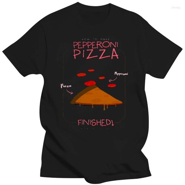 Herren T-Shirts Männer T-Shirt PEPPERONI PIZZA einfaches Hemd Damen T-Shirt T-Shirts Top