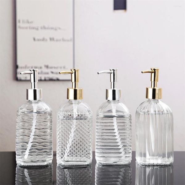 Bottiglie di stoccaggio 400 ml di vetro vuoto pompa da bagno bottiglia dispenser di sapone lozione shampoo doccia gel titolare dispenser bagno cucina