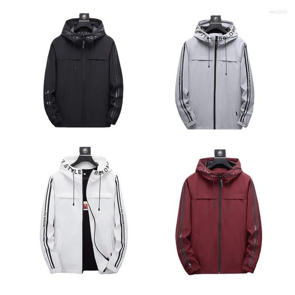 Jackets masculinos jovens jovens solto primavera casual de mangas compridas Jakke Men Jacket Fashion Zipper Short Parágrafo Windbreaker