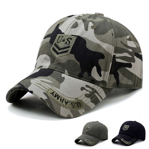 Caps de bola nos bordados masculinos mulheres boné de beisebol camuflagem esportiva exército tático snapback hip hop unissex sol visor caminho caminhão hat chapéu ep0146 aa220517