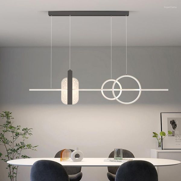 Ресторан подвесных ламп Simple Lights Creative Long Bar Nordic люстры роскошный обеденный стол