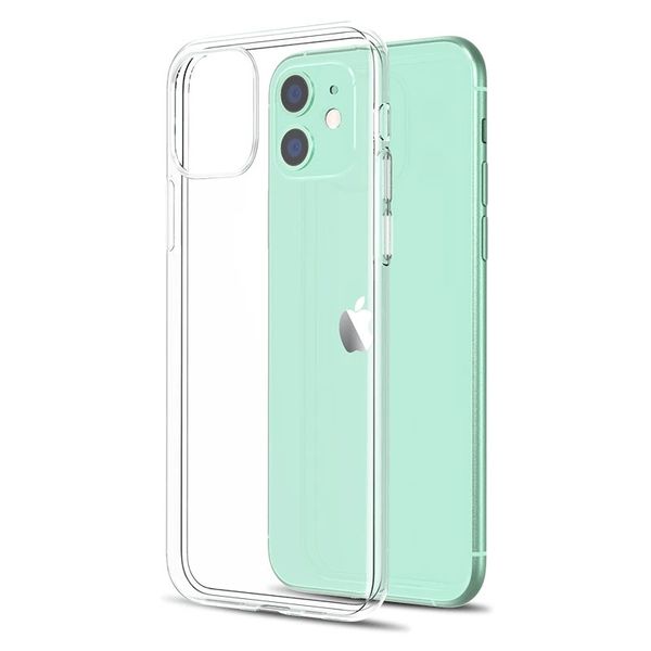 Caixa de telefone Ultra Fin Clear para iPhone 14 11 7 Caso Silicone Back Tampa para iPhone 11 12 13 Pro XS Max x 8 7 6 Plus XR Case