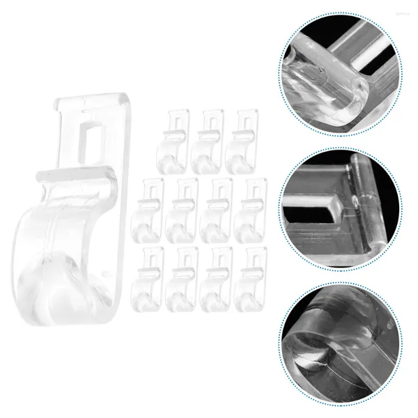 Tenda 12 pezzi Pull Bead Hook Shower Rings Trasparente Window Shades Pull Roller Clips Hook Blind Clear