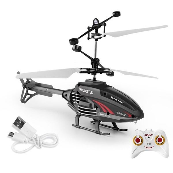 Aeronaves Electricrc Helicóptero Voador Toys de Indução USB Helicóptero Recarregável Helicóptero com Controle Remoto Para Over Kids Indoor e Outdoor Games 230516