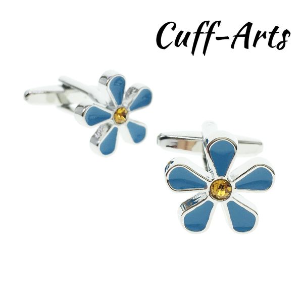 Links de abotoaduras para homens maçons maçons maçônicos BUFFLINKS Blue Flower Gemelos para Hombre Camisa por Cuff-Arts C10377
