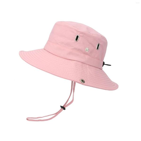 Cappelli a tesa larga Cappello a secchiello Sun Boonie Pesca Escursionismo all'aperto per uomini e donne Cestini per bandiere a basso profilo Cappellini in cotone