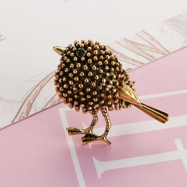 Retro Vogels Broche Pin Suits Shirt Kraag Clips Persoonlijkheid Designer Trui Zijden Sjaal Pins Kleding Accessoires Cadeau voor Mannen Vrouwen