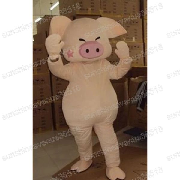 Halloween süßes Schwein Maskottchen Kostüm Simulation Cartoon Charakter Outfits Anzug Weihnachten Fancy Party Kleid Urlaub Feier Outfits