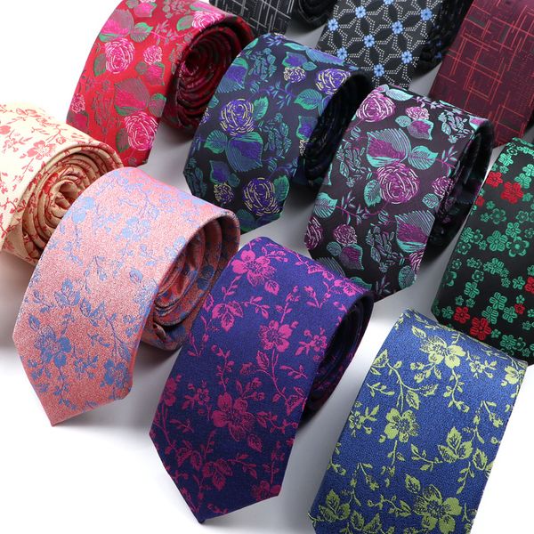 Neck Ties 26 Модель Dasi Baru Jacquard Pria Ramping Bunga Paisley Bergaris Kemeja Setelan Sempit Bisnis Aksesori Pakaian Sehari Hari 230517