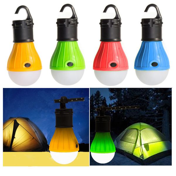 Luce da campeggio sferica impermeabile per tenda da esterno 3 LED Luce portatile con gancio Mini luce di segnalazione da campeggio di emergenza Migliore qualità