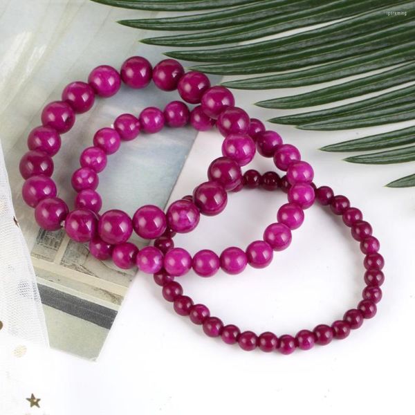 Strang Natürliche Sugilite Jade Stein Armband Perle Schmuck Geschenk Für Männer Magnetische Gesundheit Schutz Frauen 6 8 10mm