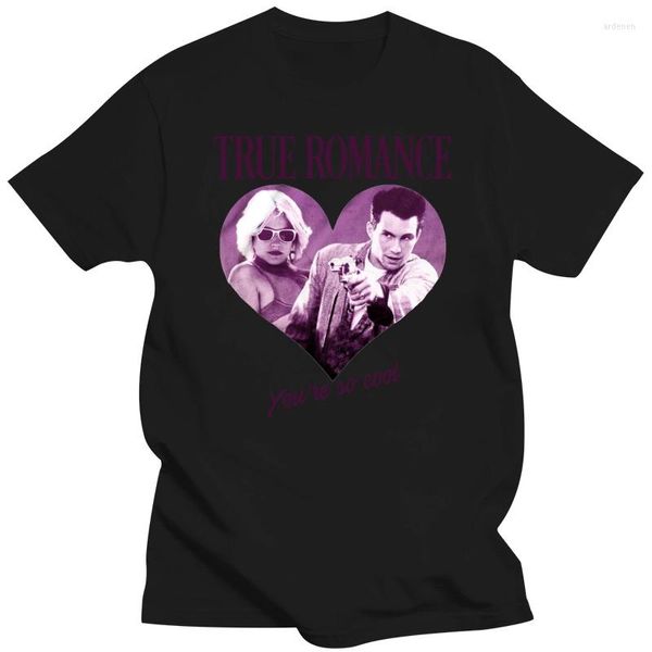 Camisetas masculinas Romance True Romance 90 Tee de Homening Você é tão legal Camiseta Camisa Personalidade Custom