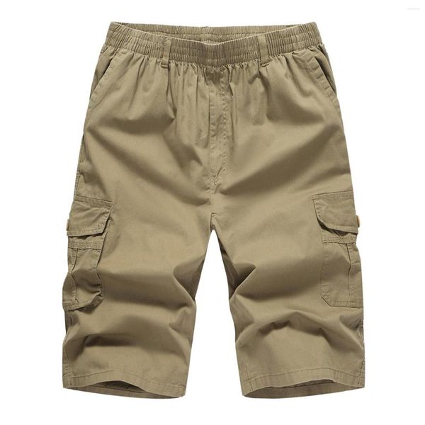 Shorts masculinos 2023 Verão Casual Casual Confortável ginástica esportiva esportiva Bolsos elásticos da cintura