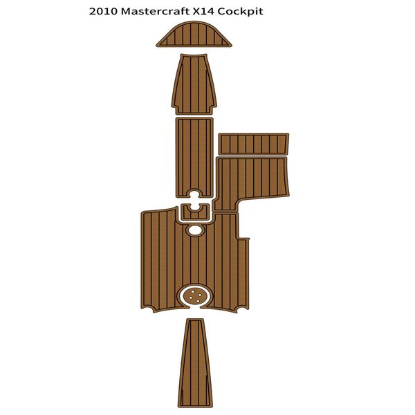 2010 Mastercraft X14 Cockpit Pad Boot EVA Schaum Faux Teak Deck Bodenmatte Bodenbelag