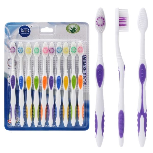 Zahnbürste, 10 Stück, ultraweiche Bambuskohle, Nano-Zahnbürste, Mundgesundheitspflege, 230517