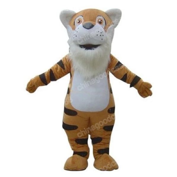 Performance Tiger Mascot Costume Halloween Christmas Fanche Fanche Party Dress Featon Caractere Toço de carnaval