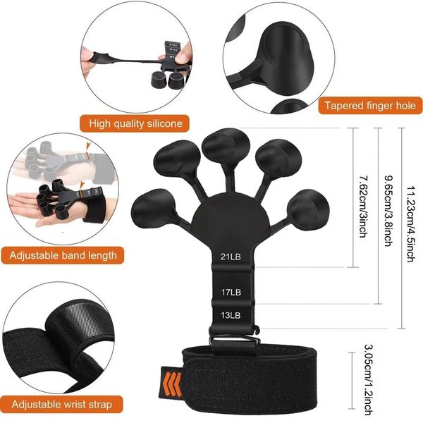 Aperte a mão Gripper Gripper 6 Recuperação de Recuperação de Fortalecimento de Força Resistente Manter Manter Dinistro Expander Strength Trainer 1PCS 230516