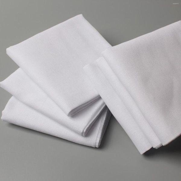 Bow Gine 12x Pure White Landckiefs Solid Color Cotton Hankies Square Vintage Men Women Женщины подарки для свадебной вечеринки для свадебной вечеринки