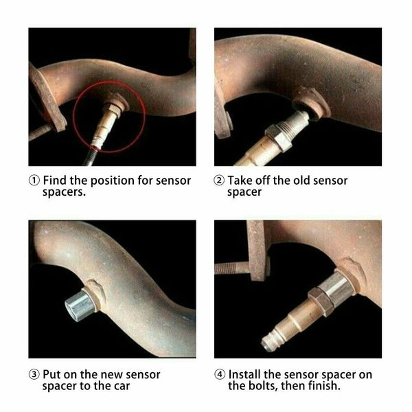 1 Peça Fix Check Engine Light Eliminator Extension Filter Oxygen O2 Sensor M18X1.5 para OFF Road Catalyst CSV Auto Accessories