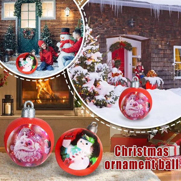 Decorações de Natal 4# Ornamentos 23,6 polegadas Atmosfera ao ar livre Toys infláveis ​​de PVC para casa Festivos de Natal